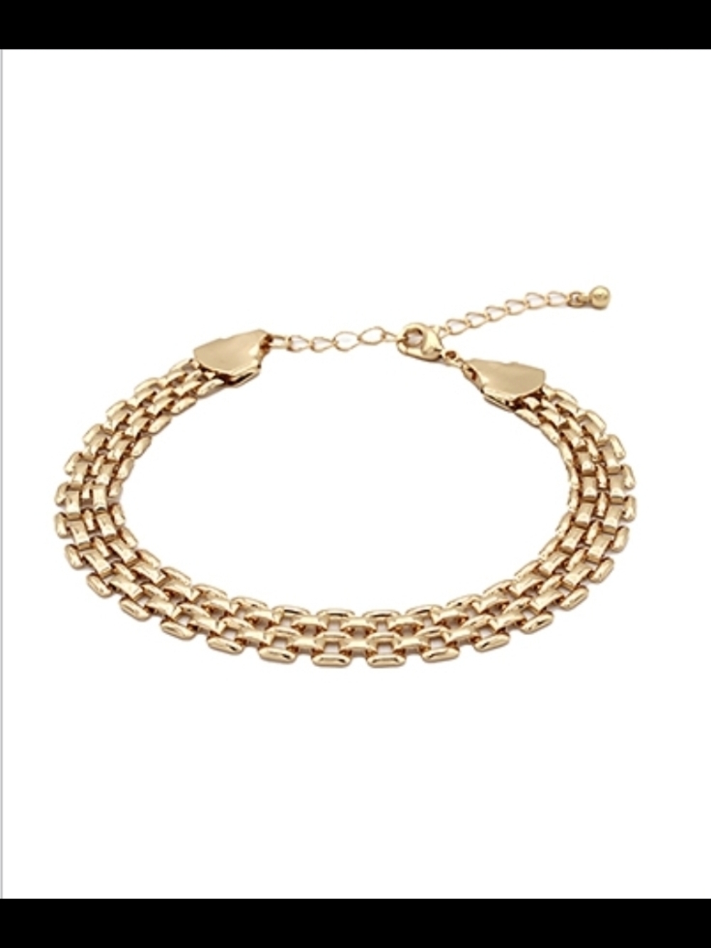 Gold Triple-Row Chain Anklet- Women Jewelry
